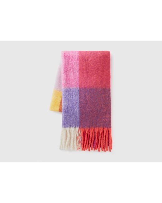 Benetton Multicolor Benetton, Oversized Check Scarf
