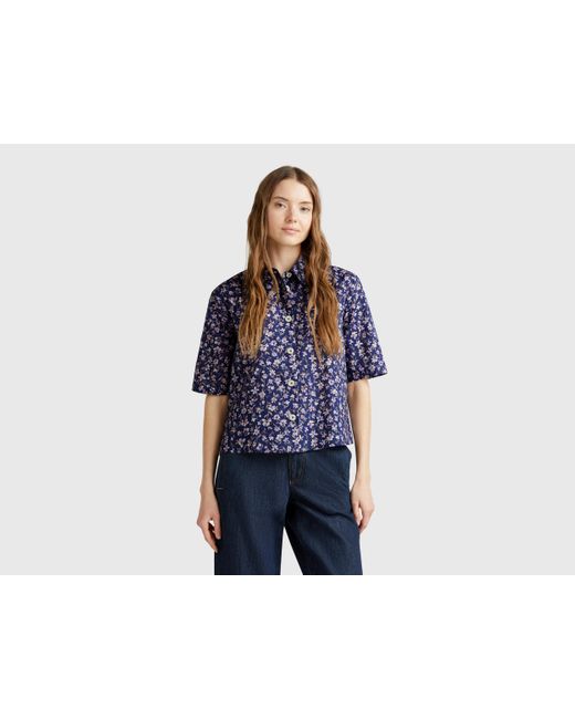 Benetton Blue Benetton, Patterned Shirt