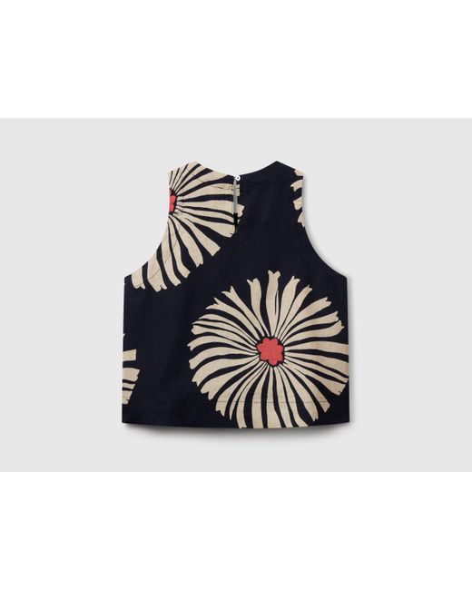 Benetton Black Benetton, Printed Top
