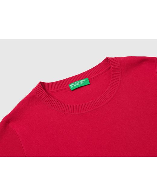 Benetton Red Benetton, Short Sleeve Sweater