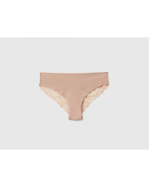 Benetton Black Benetton, Brazilian Stretch Underwear With Lace