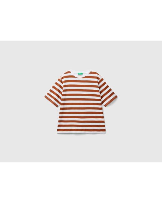 Benetton Black Striped Comfort Fit T-shirt