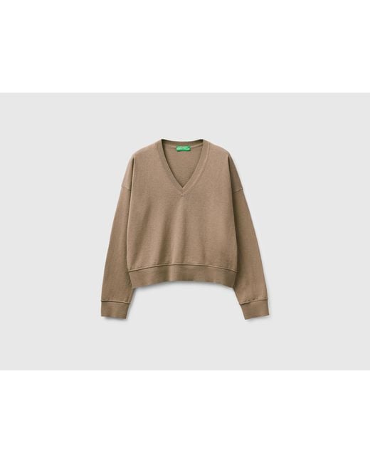 Benetton Natural Benetton, V-Neck Sweater