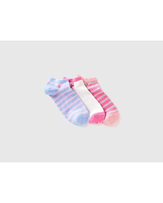 Benetton Black Benetton, Three Pairs Of Short Socks