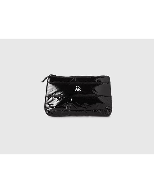 Benetton Black Benetton, Large Clutch With Logo