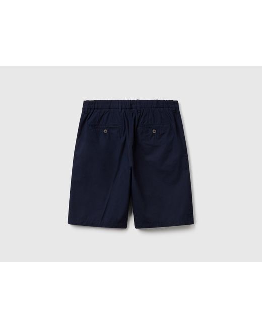 Benetton Benetton, Chino-Bermudashorts Aus Canvas, Dunkelblau in Black für Herren