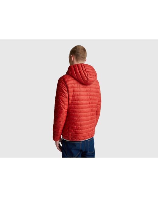 Benetton, Piumino Regular Fit Imbottito, Taglia, Rosso Mattone, Uomo di Benetton in Red da Uomo