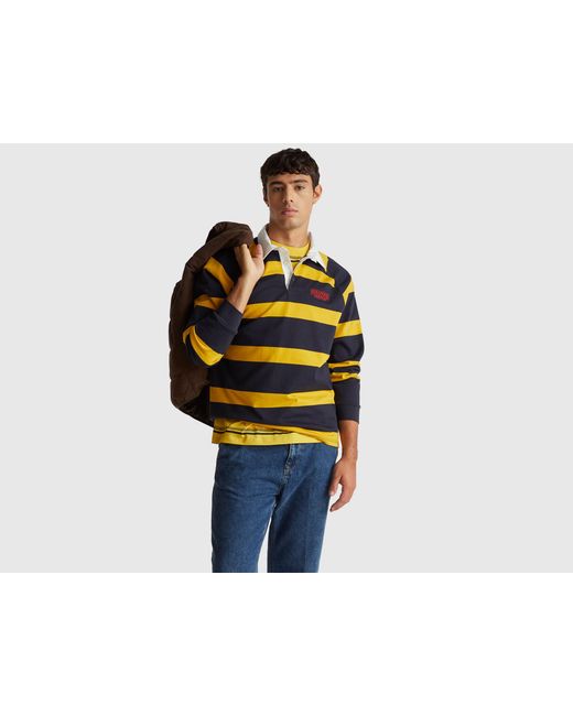 Benetton Black Benetton, Stranger Things Striped Polo for men