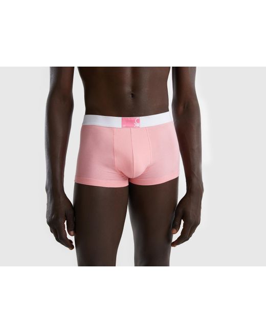 Bóxer De Algodón Orgánico Elástico Benetton de hombre de color Rosa | Lyst