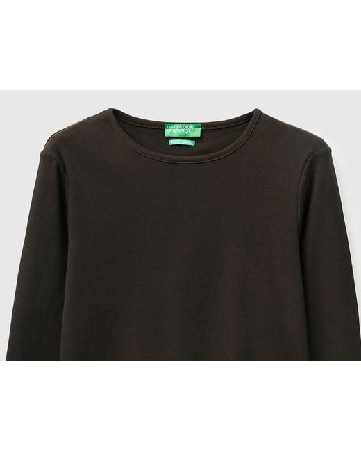 Benetton Black Benetton, Slim Fit Long Sleeve T-Shirt