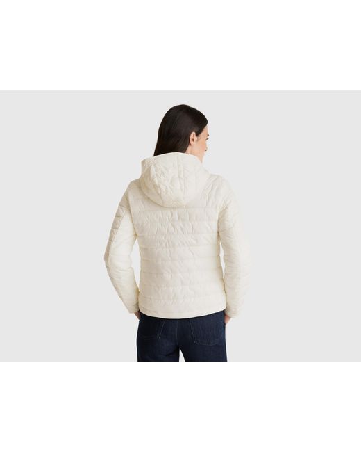 Benetton White Benetton, Slim Fit Padded Jacket