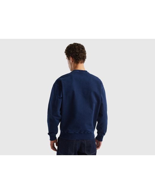 Benetton Sweatshirt mit modischem Print in Blue für Herren