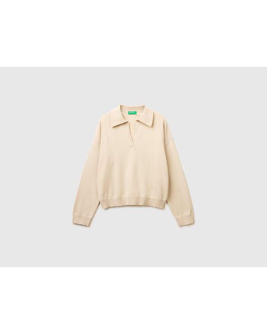 Benetton Black Benetton, Premium Cotton Polo Neck Sweater