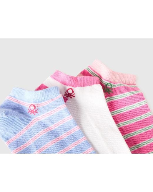 Benetton Black Benetton, Three Pairs Of Short Socks
