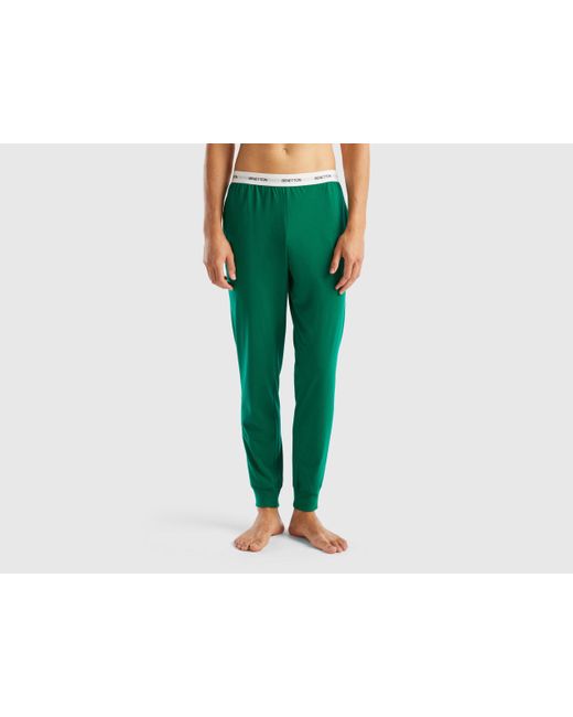 Pantalón Con Elástico Con Logotipo Benetton de hombre de color Verde | Lyst
