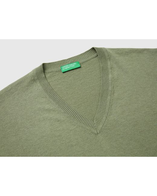 Benetton Green Benetton, V-Neck Sweater