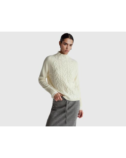 Benetton Black Benetton, Pure Cashmere Turtleneck Sweater