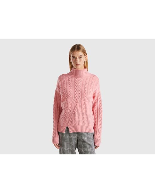 Benetton Red Benetton, Knit Turtle Neck Sweater