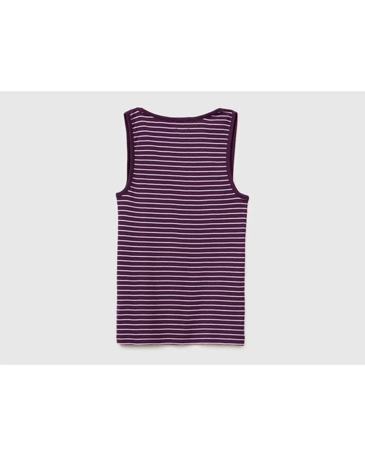 Benetton Purple Benetton, Striped Tank Top