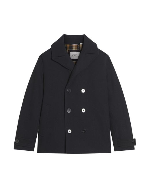 Ben Sherman Blue Peacoat In Dark Navy for men