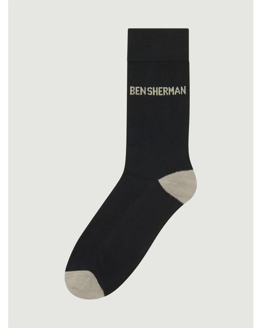 Ben Sherman White 3 Pack Heel Toe Socks In Dark Navy for men
