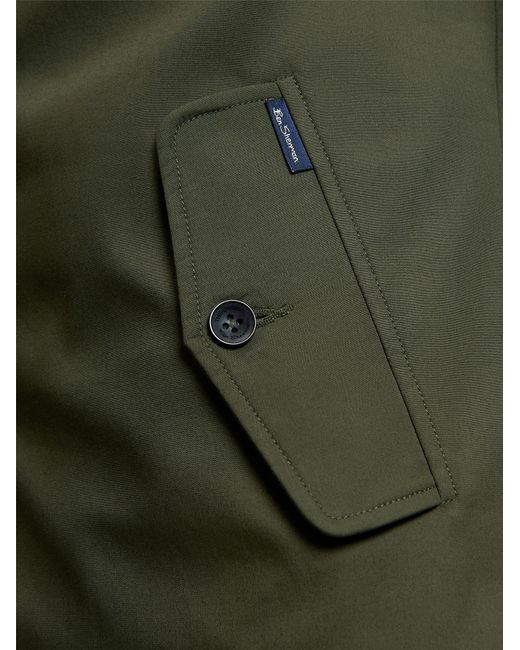 Ben Sherman Green Wadded Bonded Mac In Camouflage for men