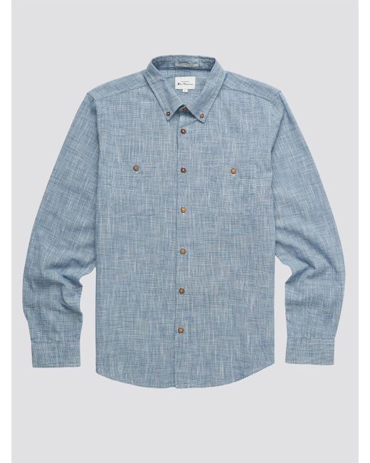 Ben Sherman Blue Texture Shirt for men