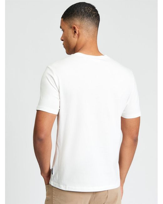 Ben Sherman White Short Sleeve Rascal Target Tshirt In Ivory for men