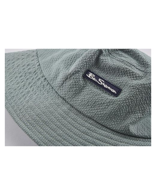 Ben Sherman Gray Branded Bucket Hat for men