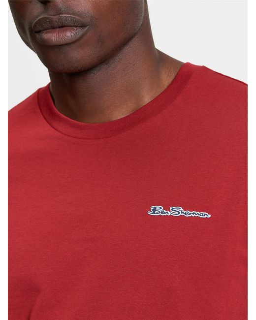 Ben Sherman Red Signature Logo Tee In for men