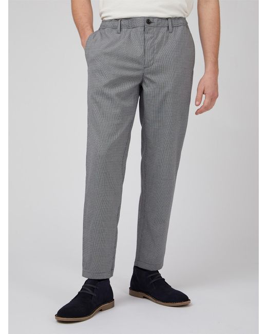 Ben Sherman Gray Black Check Suit for men