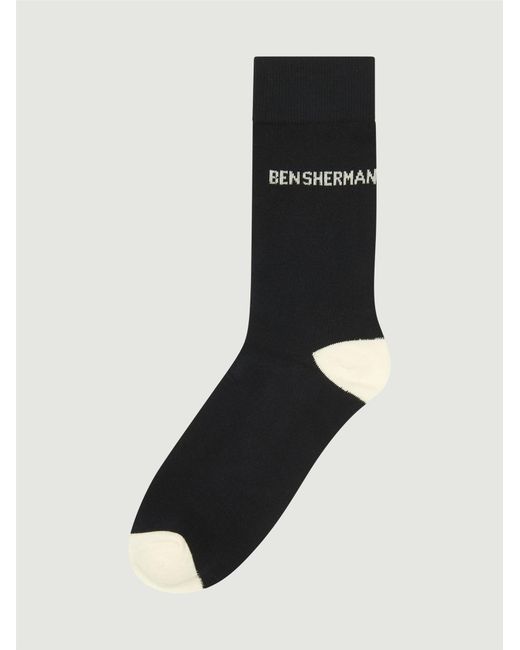 Ben Sherman White 3 Pack Heel Toe Socks In Dark Navy for men
