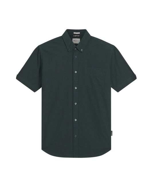 Ben Sherman Blue Short Sleeve Signature Oxford Shirt In for men
