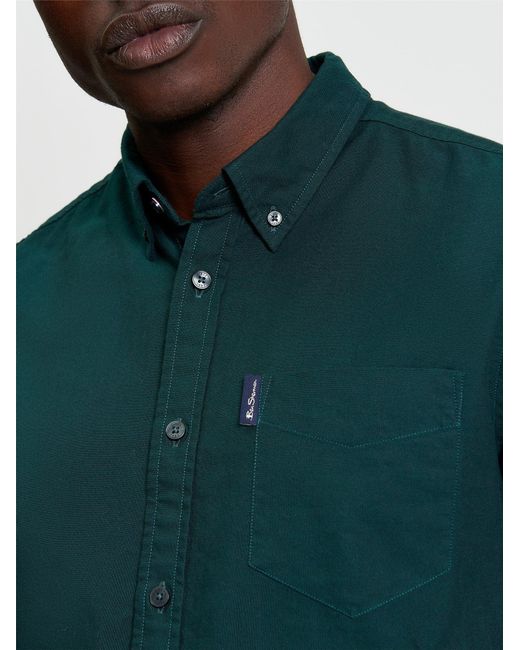 Ben Sherman Blue Short Sleeve Signature Oxford Shirt In for men