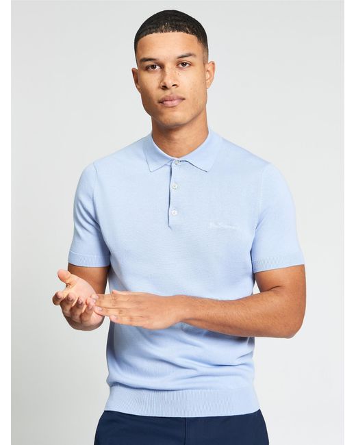 Ben Sherman White Signature Short Sleeve Polo In for men