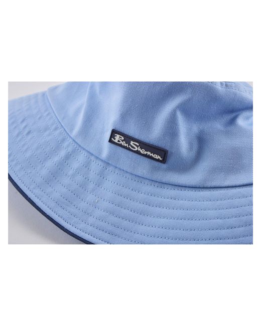 Ben Sherman Blue Roche Bucket Hat for men