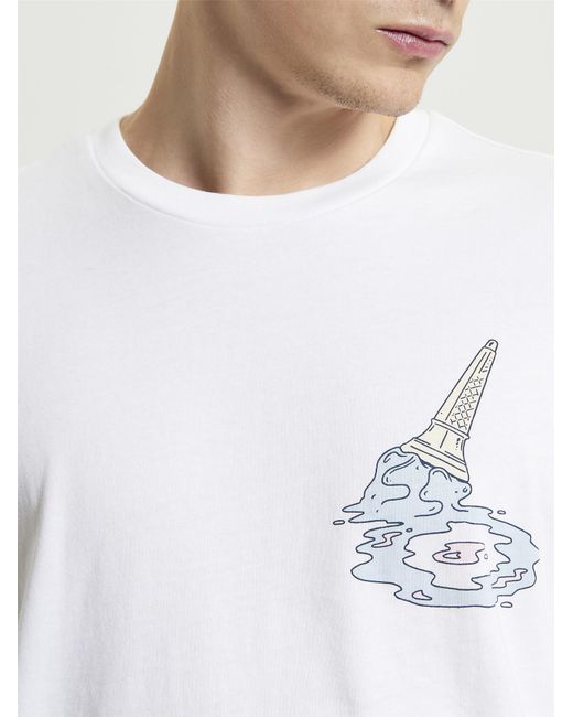 Ben Sherman Ice Cream Splat Target Tee In White for men