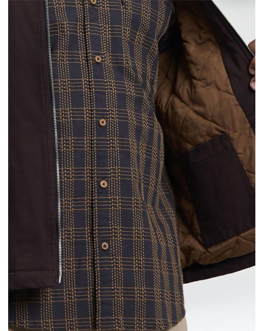 Ben Sherman Multicolor Chore Jacket In Dark Brown for men