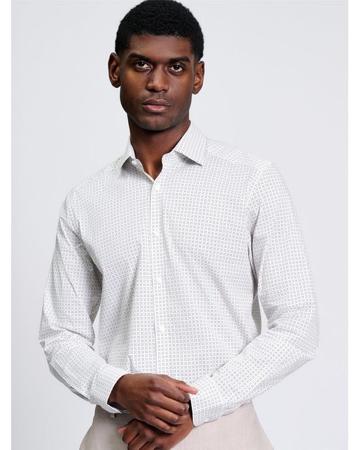Ben Sherman Spot Geo Shirt In White for men