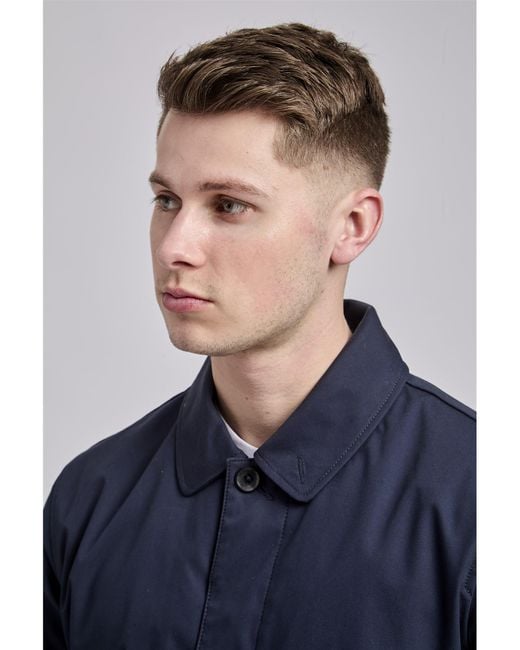 Ben Sherman Blue Bonded Mac In for men