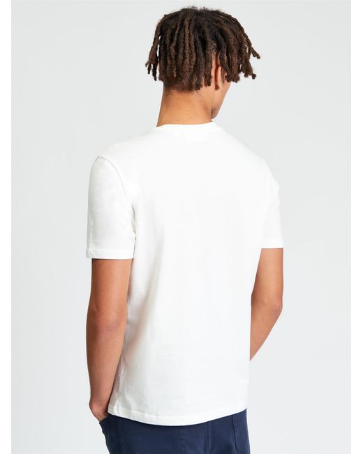 Ben Sherman Blue Short Sleeve Hidden Treasures Tshirt In Ivory for men
