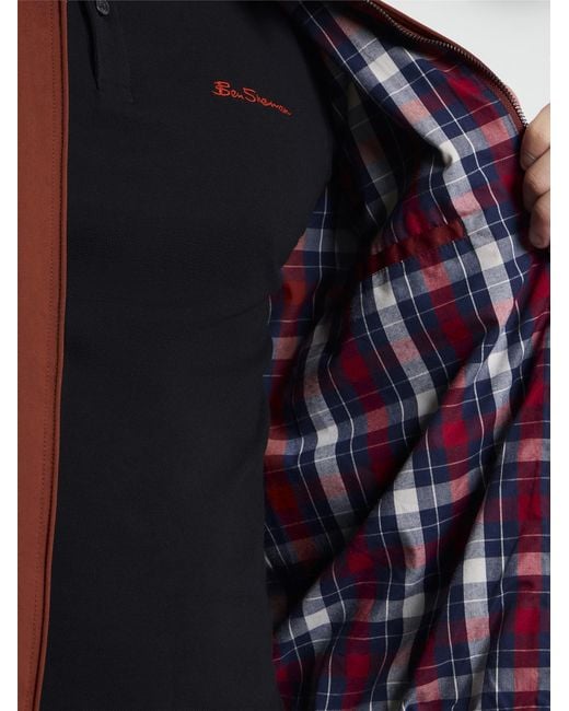 Ben Sherman Red Signature Harrington Jacket In Sienna for men
