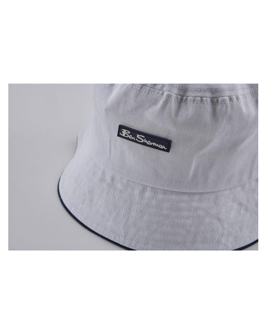 Ben Sherman Gray Roche Bucket Hat In for men