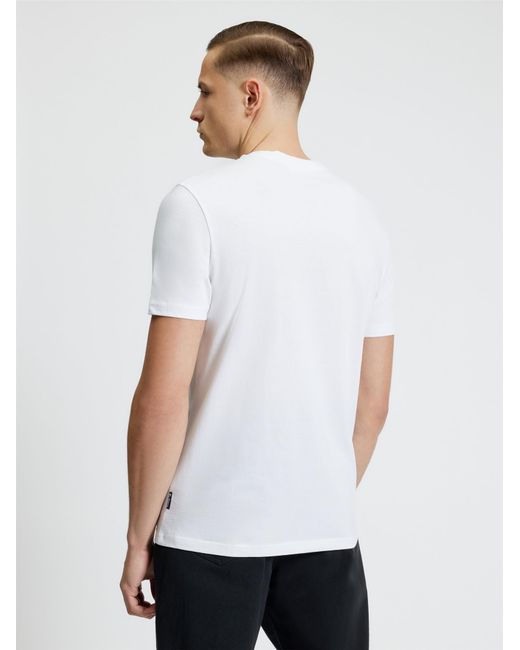 Ben Sherman Short Sleeve Jumble Guitars Tshirt In White for men