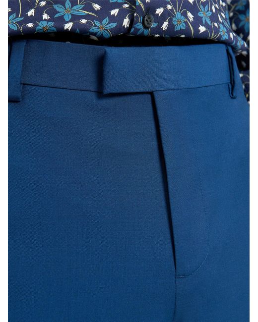Ben Sherman Signature Twill Trousers In Riviera Blue for men