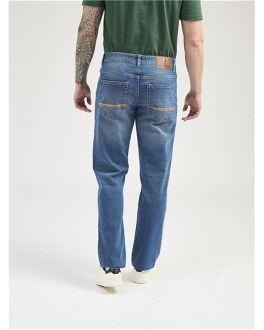 Ben Sherman Blue Light Stonewash Straight Fit Jean In Stonewash Denim for men