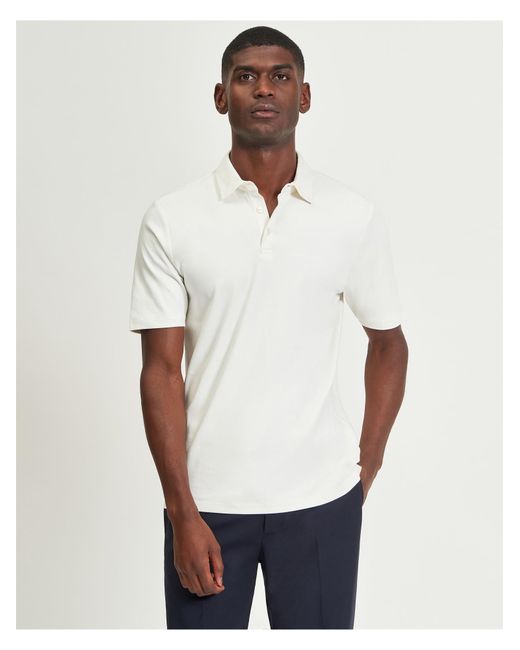 Ben Sherman White Short Sleeve Smart Tailored Polo In for men