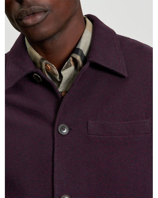 Ben Sherman Multicolor Warm Chore Jacket In Dark Wine for men