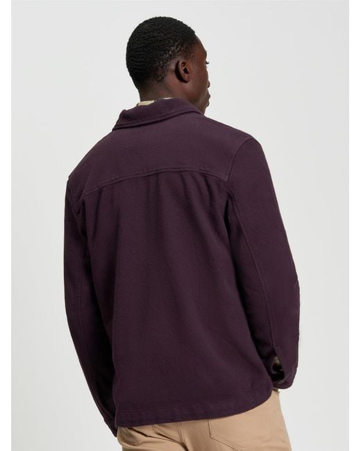 Ben Sherman Multicolor Warm Chore Jacket In Dark Wine for men