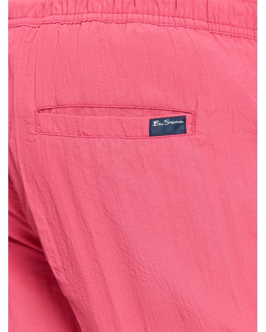 Ben Sherman Red Swimshort In Cerise for men